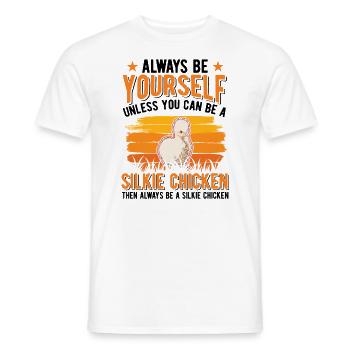 Silk Chicken Silke Chicken - Men's T-Shirt - white - Front - AI Model Male 178 dark (178cm)