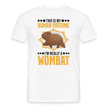 C’est mon costume humain, je suis vraiment un Wombat - T-shirt homme - blanc - Devant - AI Model Male 178 dark (178cm)