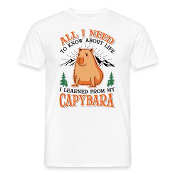 Capybara Wasserschwein Capibara - Men's T-Shirt - white - Front - AI Model Male 178 dark (178cm)