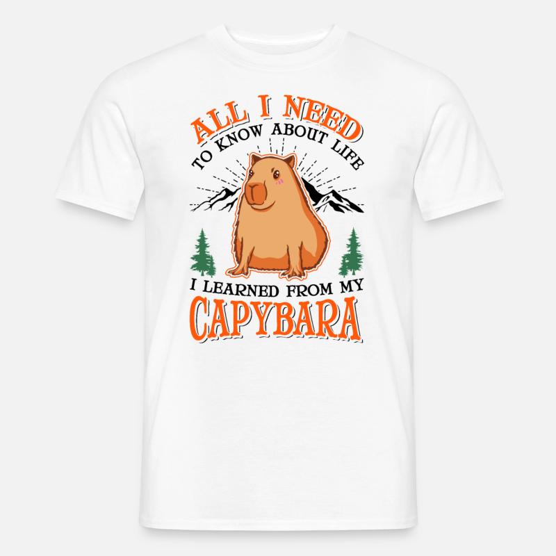 Capybara Wasserschwein Capibara - Männer T-Shirt - Weiß