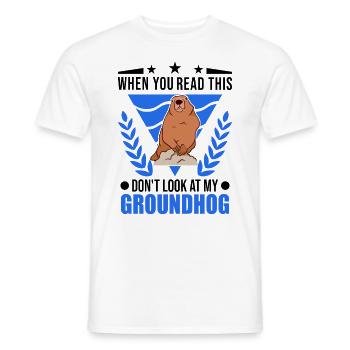 Murmeltier Geschenk Groundhog Day Woodchuck - Männer T-Shirt - Weiß - Vorne - AI Model Male 178 dark (178cm)