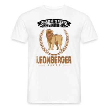 Leonberger Mann - Männer T-Shirt - Weiß - Vorne - AI Model Male 178 dark (178cm)