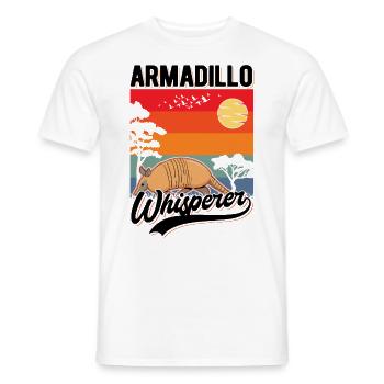 Gürteltier Flüsterer Armadillo Whisperer - Men's T-Shirt - white - Front - AI Model Male 178 dark (178cm)