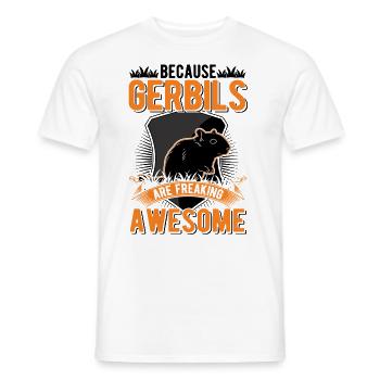 Gerbil Gift Racing Rat Germesau - Men's T-Shirt - white - Front - AI Model Male 178 dark (178cm)