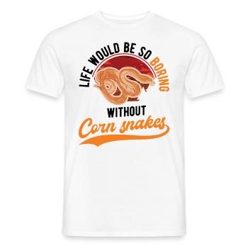 Corn Snake Cadeau Corn Snake - T-shirt homme - blanc - Devant - AI Model Male 178 dark (178cm)