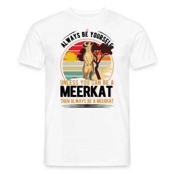 Meerkat Gift Meerkat - Men's T-Shirt - white - Front - AI Model Male 178 dark (178cm)
