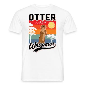 Otter Flüsterer Otter Whisperer Seeotter - Männer T-Shirt - Weiß - Vorne - AI Model Male 178 dark (178cm)