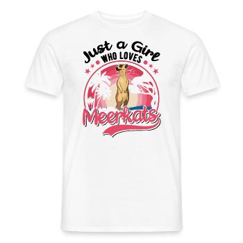 Meerkat Girl Meerkat - T-shirt homme - blanc - Devant - AI Model Male 178 dark (178cm)