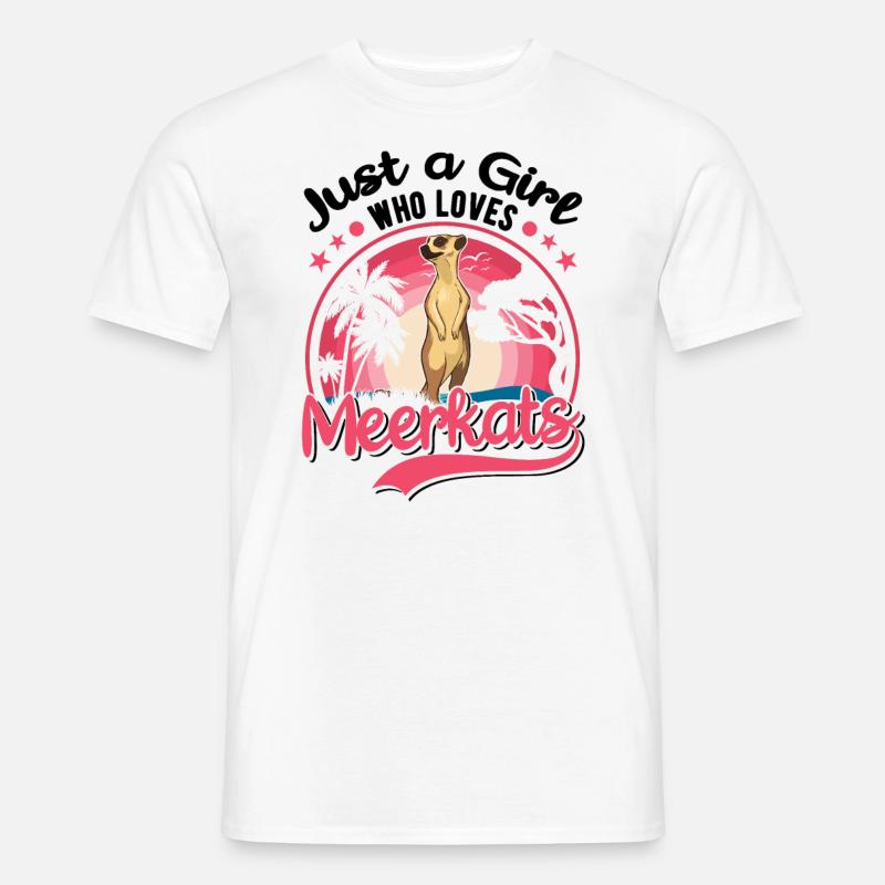 Erdmännchen Mädchen Meerkat - Männer T-Shirt - Weiß