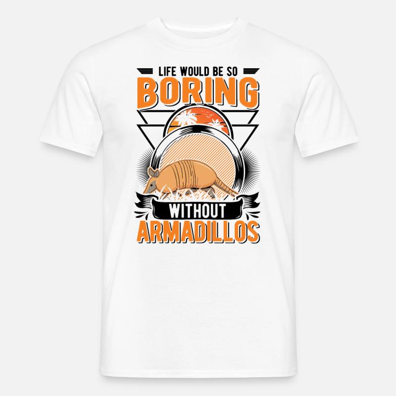 Gürteltier Geschenk Armadillo - Männer T-Shirt - Weiß