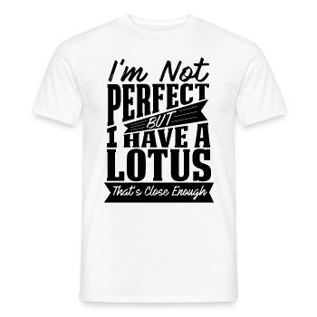 PERFEKT MIT LOTUS CAR - Männer T-Shirt - Weiß - Vorne - AI Model Male 178 dark (178cm)