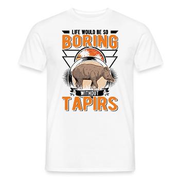 Life would be so boring without Tapirs - Men's T-Shirt - white - Front - AI Model Male 178 dark (178cm)