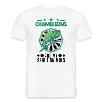 Chamäleon Spirit Animal Caméléon - T-shirt homme - blanc - Devant - AI Model Male 178 dark (178cm)