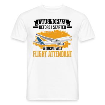 Flight Attendant Gift Flight Attendant - Men's T-Shirt - white - Front - AI Model Male 178 dark (178cm)