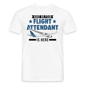 Flight Attendant Gift Flight Attendant - Men's T-Shirt - white - Front - AI Model Male 178 dark (178cm)