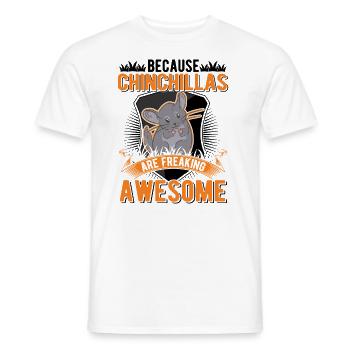 Parce que les chinchillas sont impressionnants - T-shirt homme - blanc - Devant - AI Model Male 178 dark (178cm)