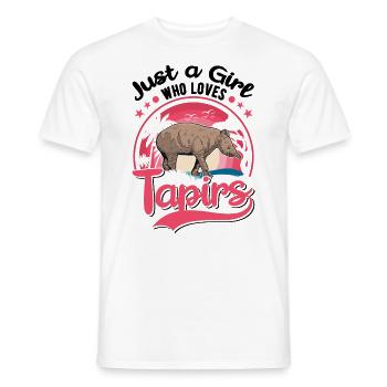 Just a Girl Who loves Tapirs - Men's T-Shirt - white - Front - AI Model Male 178 dark (178cm)