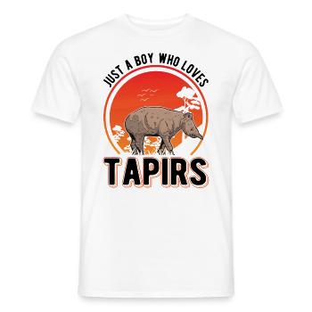 Just a Boy who loves Tapirs - Men's T-Shirt - white - Front - AI Model Male 178 dark (178cm)