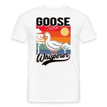 Gänseflüsterer Goose Whisperer Gans - Men's T-Shirt - white - Front - AI Model Male 178 dark (178cm)