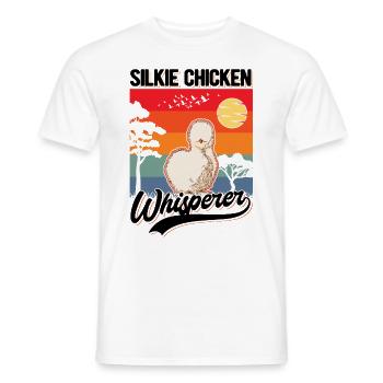 Seidenhuhn Flüsterer Silkie Chicken Whisperer - Männer T-Shirt - Weiß - Vorne - AI Model Male 178 dark (178cm)