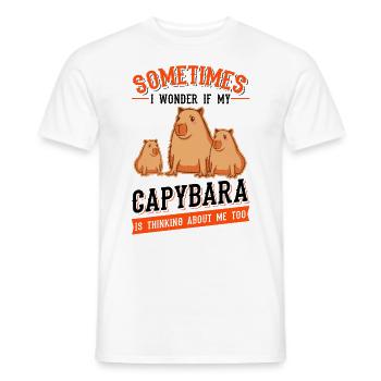 Capybara Cadeau Capybara Capibara - T-shirt homme - blanc - Devant - AI Model Male 178 dark (178cm)