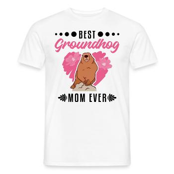 Murmeltier Mama Groundhog Mom Woodchuck - Männer T-Shirt - Weiß - Vorne - AI Model Male 178 dark (178cm)