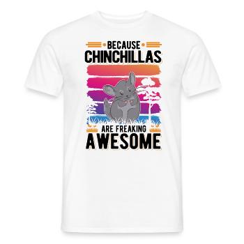 Parce que les chinchillas sont impressionnants - T-shirt homme - blanc - Devant - AI Model Male 178 dark (178cm)