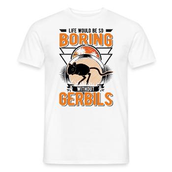 Gerbil Gift Racing Rat Germesau - Men's T-Shirt - white - Front - AI Model Male 178 dark (178cm)