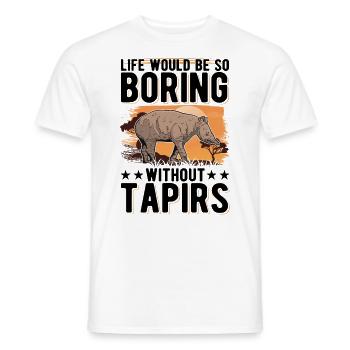 Life would be so boring without Tapirs - Men's T-Shirt - white - Front - AI Model Male 178 dark (178cm)