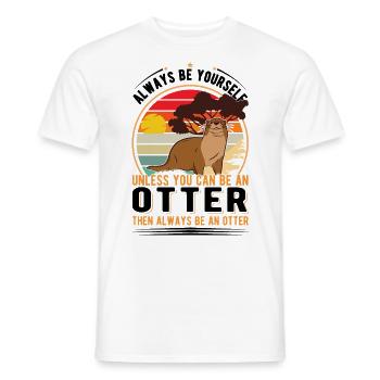Otter Gift Otter Sea Otter - Men's T-Shirt - white - Front - AI Model Male 178 dark (178cm)