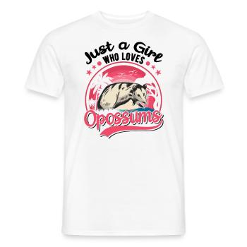 Opossum Girl Possum Pouch Rat - Men's T-Shirt - white - Front - AI Model Male 178 dark (178cm)