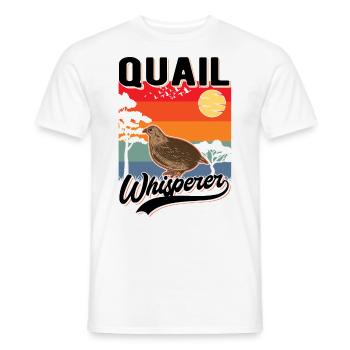 Wachtelflüsterer Wachtel Flüsterer Chuchoteur de caille - T-shirt homme - blanc - Devant - AI Model Male 178 dark (178cm)