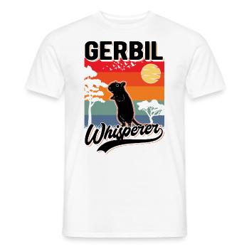 Gerbil Flüsterer Gerbil Whisperer Rennmaus - Männer T-Shirt - Weiß - Vorne - AI Model Male 178 dark (178cm)
