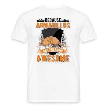 Parce que les tatous sont des tatous géniaux effrayants - T-shirt homme - blanc - Devant - AI Model Male 178 dark (178cm)