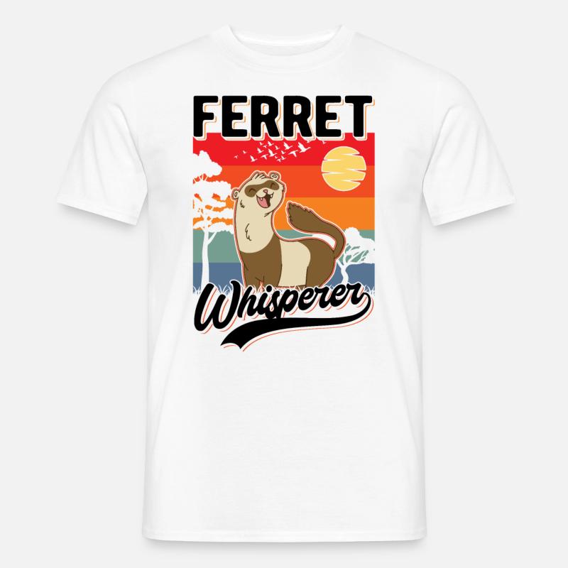 Frettchen Flüsterer Ferret Whisperer - Männer T-Shirt - Weiß