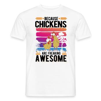 Chicken Farmer Chicken Coop - Men's T-Shirt - white - Front - AI Model Male 178 dark (178cm)