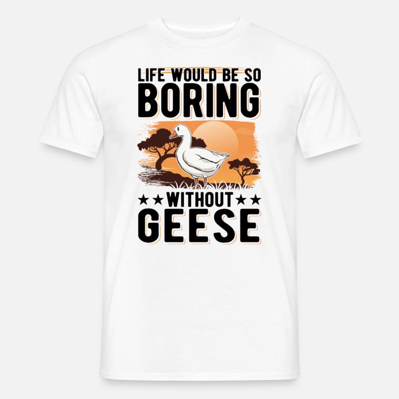 Gänse Geschenk Gänsezüchter Gans - Männer T-Shirt - Weiß