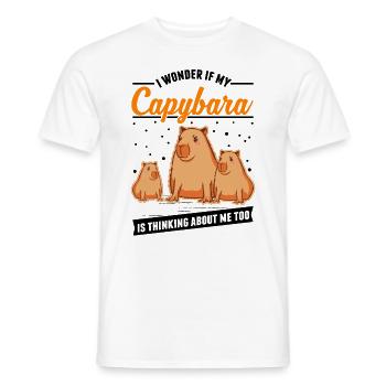 Capybara Cadeau Capybara Capibara - T-shirt homme - blanc - Devant - AI Model Male 178 dark (178cm)
