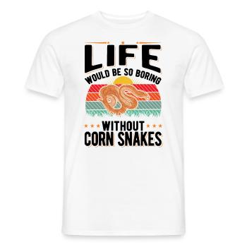Corn Snake Cadeau Corn Snake - T-shirt homme - blanc - Devant - AI Model Male 178 dark (178cm)