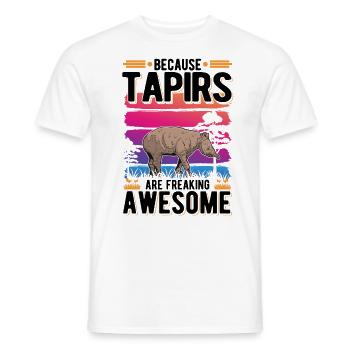 Because Tapirs are freaking awesome - Männer T-Shirt - Weiß - Vorne - AI Model Male 178 dark (178cm)