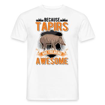 Because Tapirs are freaking awesome - Männer T-Shirt - Weiß - Vorne - AI Model Male 178 dark (178cm)