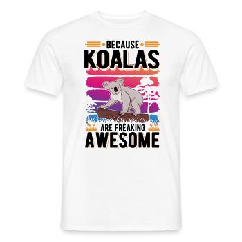Koala Koala Ours - T-shirt homme - blanc - Devant - AI Model Male 178 dark (178cm)