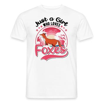 Fuchs Mädchen Geschenk - Männer T-Shirt - Weiß - Vorne - AI Model Male 178 dark (178cm)