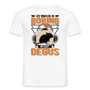 La vie serait si ennuyeuse sans Degus - T-shirt homme - blanc - Devant - AI Model Male 178 dark (178cm)