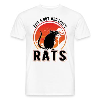 Rat Jeune Rat Domestique Rat Cadeau - T-shirt homme - blanc - Devant - AI Model Male 178 dark (178cm)