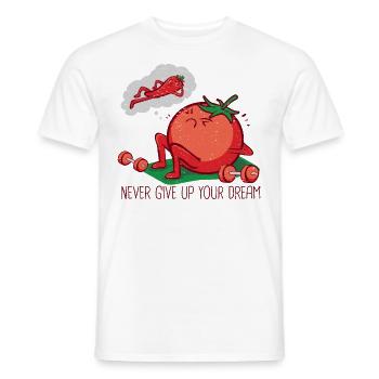 Hobby Gardener Sport Chili Pepper Tomato Bodybuilder - Men's T-Shirt - white - Front - AI Model Male 178 dark (178cm)
