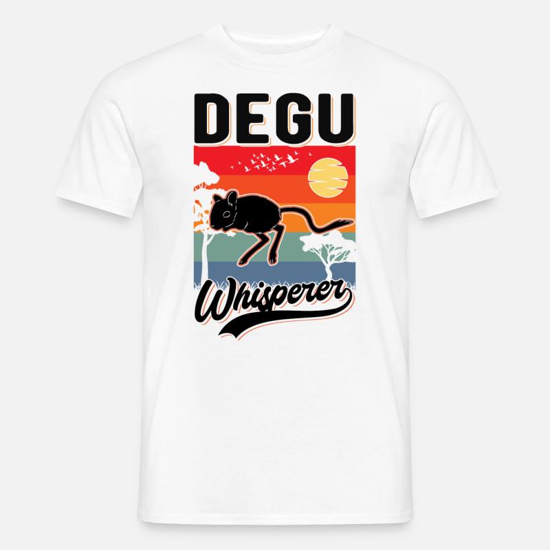 Degu Flüsterer Degu Whisperer - Männer T-Shirt - Weiß