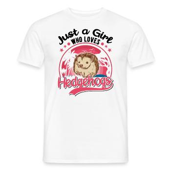 Igel Mädchen Stacheligel - Männer T-Shirt - Weiß - Vorne - AI Model Male 178 dark (178cm)