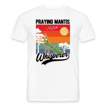 Gottesanbeterin Flüsterer Praying Mantis Whisperer - Männer T-Shirt - Weiß - Vorne - AI Model Male 178 dark (178cm)