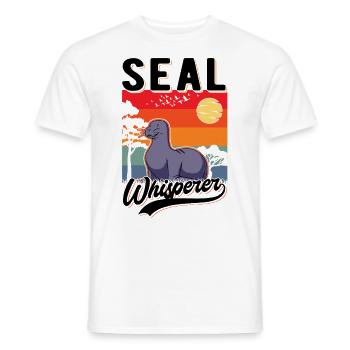 Robben Flüsterer Seal Whisperer - Männer T-Shirt - Weiß - Vorne - AI Model Male 178 dark (178cm)